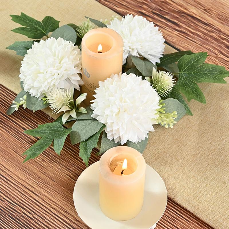 Artificial Rose Candlestick Wreath Garland Wedding Ball Decorations Ornament Party Supplies