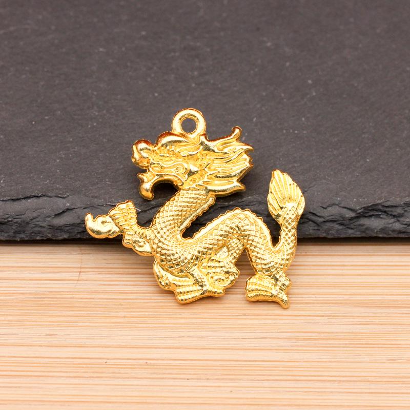 Tragbare Goldener Drache Ornamente: Tierkreiszeichen Drachen-Kollektion, Handgefertigte Dekostücke und Geschenke