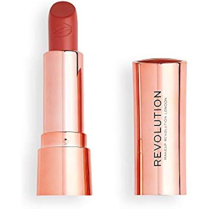 Lipstick - Makeup Revolution - Satin Kiss - Ruby - 3.5g - Velvet Finish