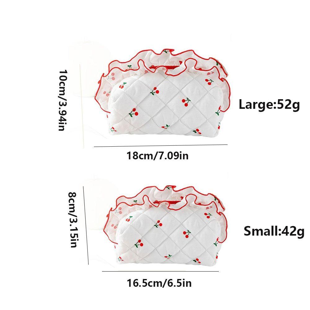 with Zipper Cherry Cosmetic Bag Large Capacity Toiletry Organizer Sweet Cherry Makeup Bag  Travel