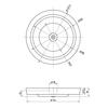 SANEI Sink Drain Plug Cover, 117.5mm, Stainless Steel, PH651F-3, for SANEI Drain Plugs