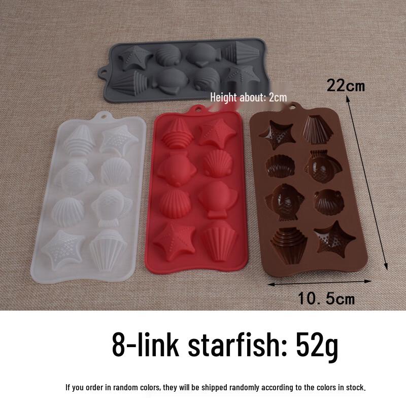 MDNG Shell Starfish 3D Chocolate Cake Baking Mold