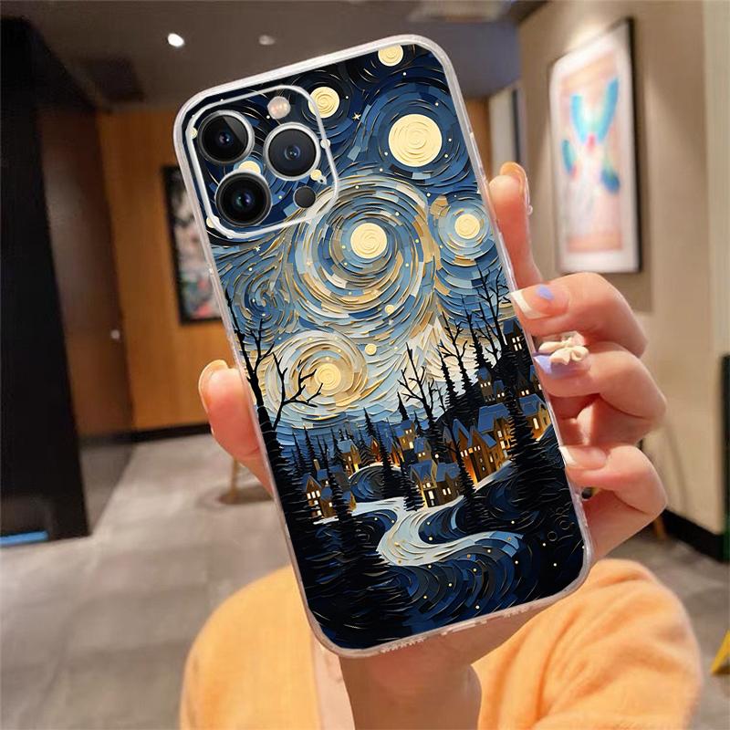 Winter Christmas Snowflake Phone Case Carcasa Funda For iPhone 17 Pro Max Air 16 15 14 13 Pro Max 15 16 Pro 15Plus Case