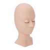 Eyelash Mannequin Head High Simulation Elastic Washable Soft Silicone Makeup Practice Mannequin Head Single Eyelid Pink