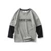 2024 Fall Korean Kids' Cotton Long-Sleeve T-Shirts for Boys - Middle & Large Sizes