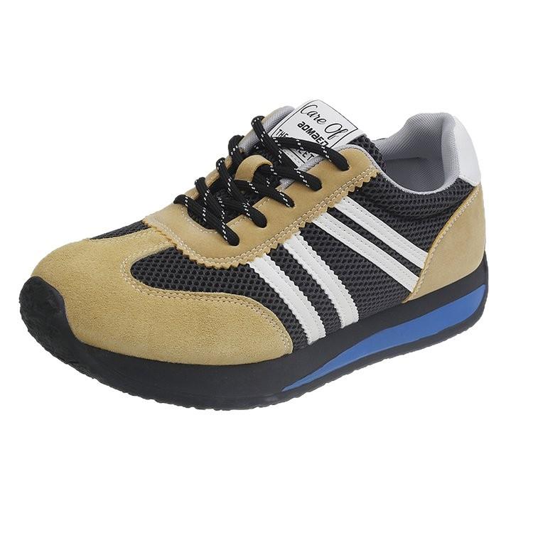 Thick-soled color matching mesh breathable German training shoes women's 2025 autumn new leather retro light and not tired Forrest Gump shoes