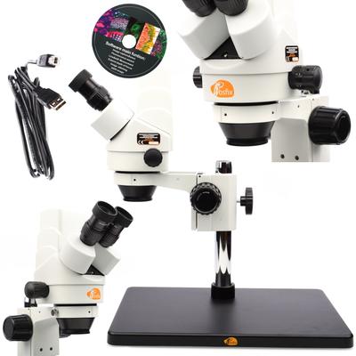 Rosfix Mikroskop Stereoskopowy Trinokularowy Z Kamerą Sony USB – Zakres Powiększenia 7x-270x | Ergonomiczna Głowica 360° | System Pomiarowy