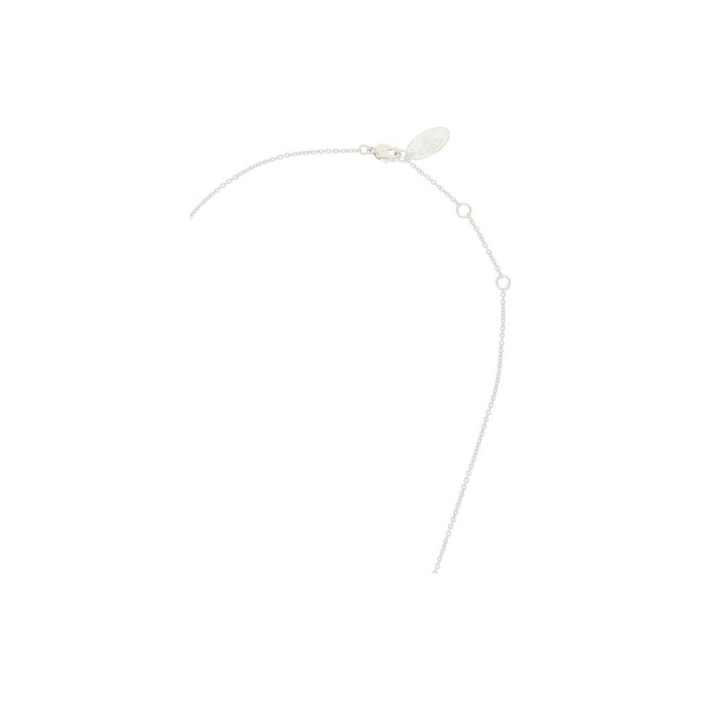 Vivienne Westwood Valentina Imitation Crystal Saturn Necklace Women necklace Silver Brass 6302011802P102P102