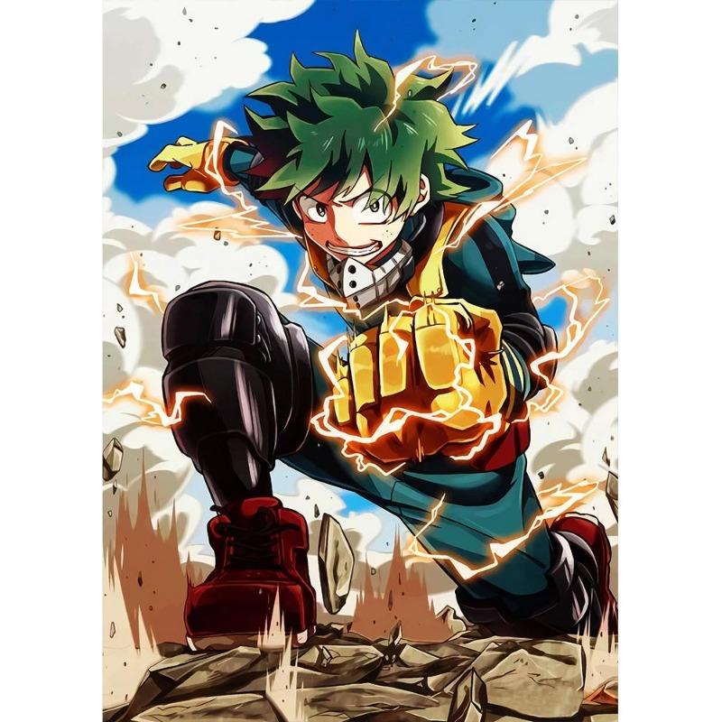 Japan Manga My Hero Academy Decu Poster Canvas Painting Bnha Midoriya Izuku Wall Painting for Living Room Decoration At Home