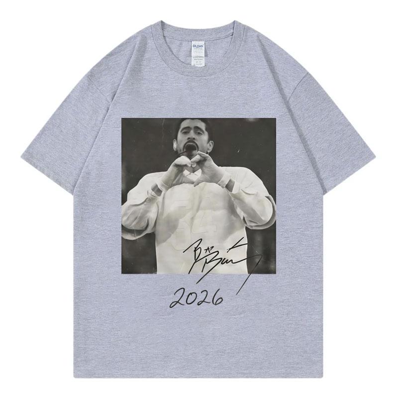 

Hot Sale Bad Bunny Graphic T Shirts Fashion Hip Hop Vintage Short Sleeve T-shirt Unisex s Women s Casual Cotton Oversized T-shirts S