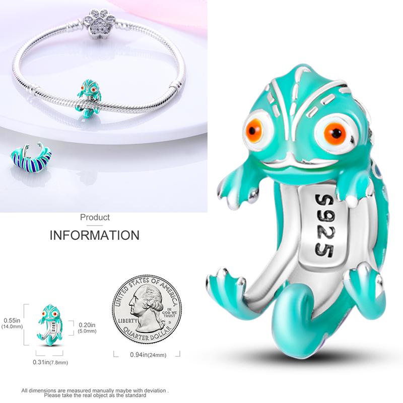 Neuer 925er Silber Kaktus Kleeblatt Anhänger Frühlingsgrüne Serie Perlenanhänger Für Original Perlenarmband DIY Schmuck