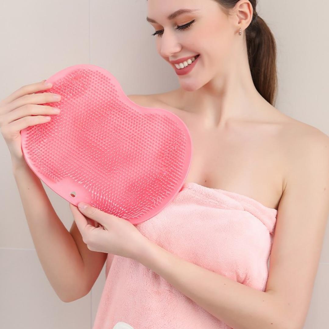 

1 шт. скруббер для ног, скрубберы для душа для использования в душе, коврик для чистки ног, массажер для ног, ванна серый