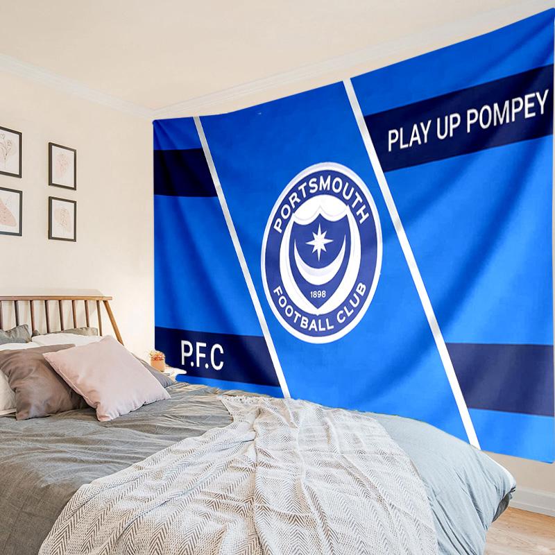 Ports-mouth Football Club Tapestry, Unique Design Tapestry, Wall Decor for Bedroom,Livingroom, Playroom,Heartwarming Fan Holiday Gifts