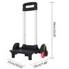 Aluminium Alloy Backpack Trolley with 6 Wheels Foldable Trolley Cart Wheeled Hand Truck for Luggage Backpack School Bags