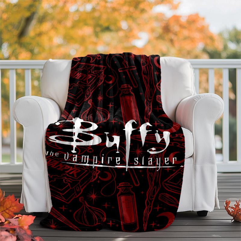 Buffy Flannel Blanket Soft Warm All-Season Throw, Design for Camping, Car Travel, Hiking Sofa, Bed, Office Perfect Gift for Parties