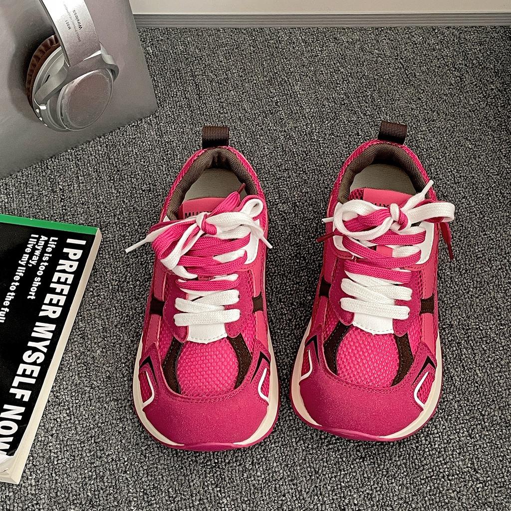 Retro Mesh Breathable Forrest Gump Casual Sports Shoes Women's 2025 New Summer Thick-soled Versatile Lightweight German Training Shoes