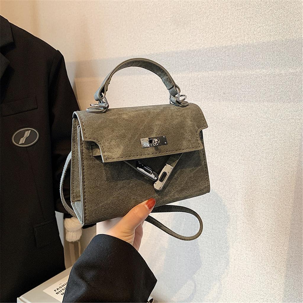 Retro Commuter Texture Lock Buckle Gentle Temperament Handbag Versatile Crossbody Lock Buckle Bag