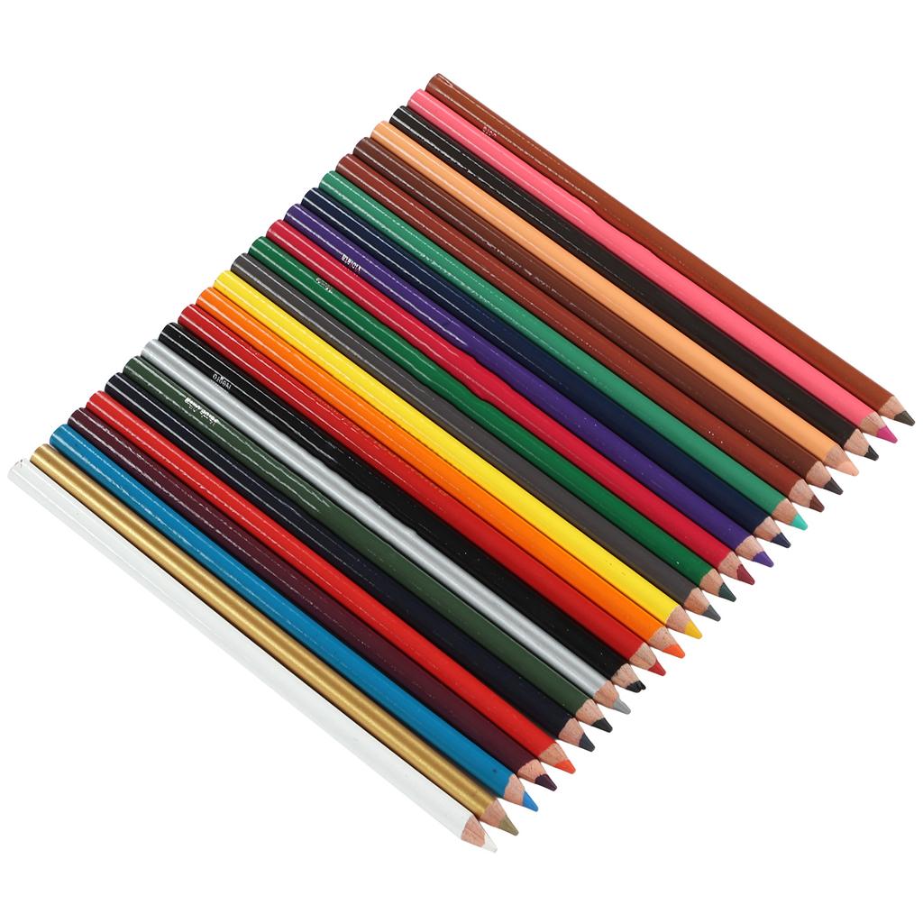 24pcs Colored Pencils Safe Harmless Easy Color Mixing DIY Creamy Texture Sketching Pencils Kit for Architecture