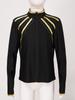 Sweat à capuche enfant scintillant avec strass et rayures métalliques, fermeture éclair, col montant, manches longues pour le patinage artistique, la gymnastique, l'entraînement