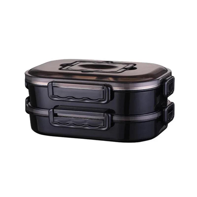 

Portable Simple Compartment Leakproof Food Containers for Men Fitness Meal Stainless Steel Lunch Box Kitchen Bento Box