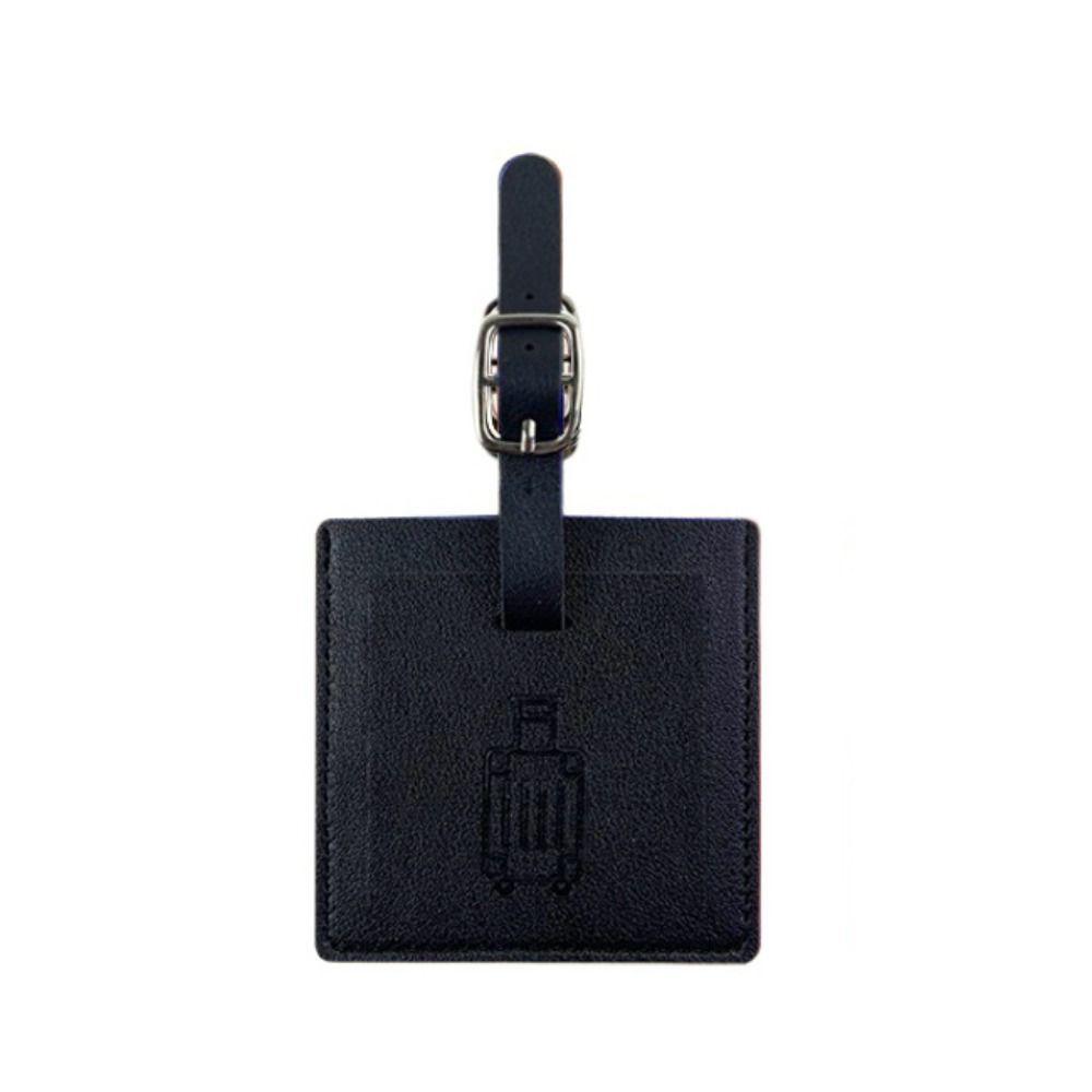 Square Shape Baggage Name Tags Colorful Airplane Suitcase Tag Soft PU Luggage Tag  Holiday