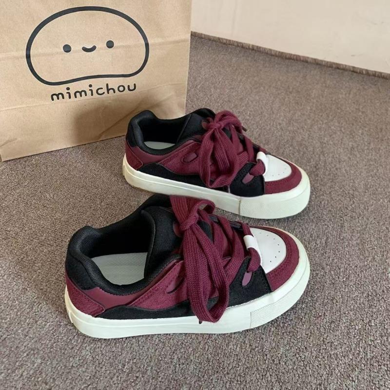 

Ретро кеды женские весенние новые универсальные туфли платформа белые туфли тренд 40 бордовый