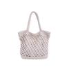 New Crochet Beach Handbag for Girls Summer Straw Rope Hollow Out Hand Woven Totes Bag Women Hollow Knitting Handbag