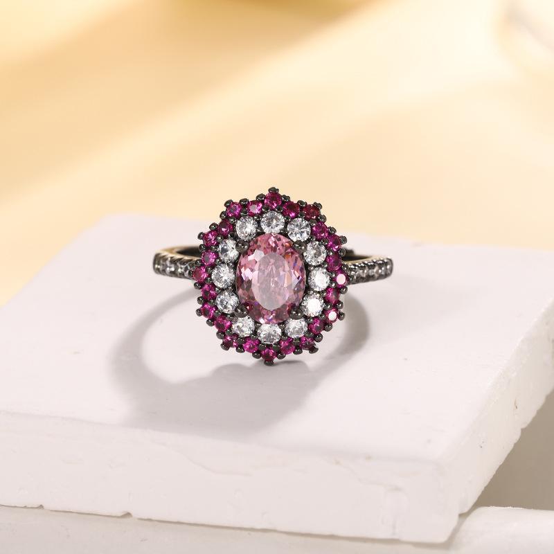 

Jewelry Copper Bottom Gold-Plated Simulation Bird S Nest Cut Oval Black Gold Set Heroine Stone 6 * 8