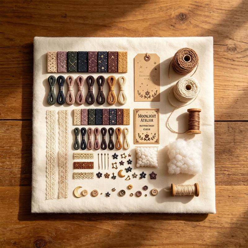 Miniatur Stofffiguren Szene Nähset für Regal-Auslage, DIY Handmontage-Projekt mit Tischakzent und Geschenk-Attraktivität