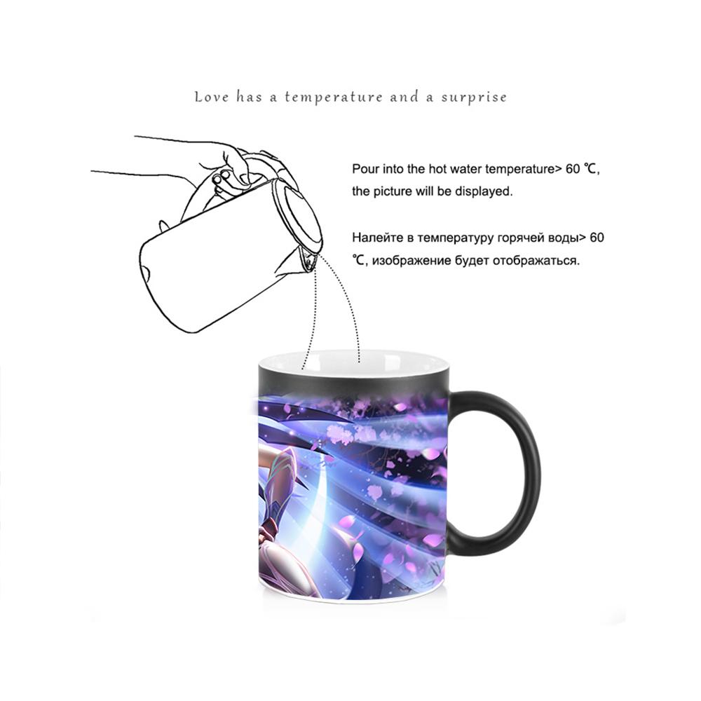 Kreativní Sexy Samuraj Horkem citlivý hrnek BSKT-152 Vlastní hrnek Personalizované dárky Hrnek měnící barvu Anime Discolorační hrnky Káva