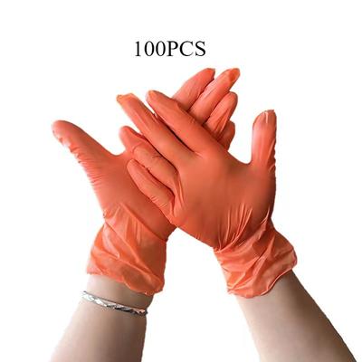 100PCS Direct - Selling Disposable Nitrile Gloves Thickened Wear - Resistant Protective Food - Grade Gloves Complete In Colors Anti - Slip Gloves