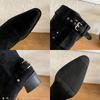 Fashion New Fashion Pointed Toe Modern Ladies Knee High Boots With Heels Shoes Female Buckle Footwear Women Western Long Booties Shoes