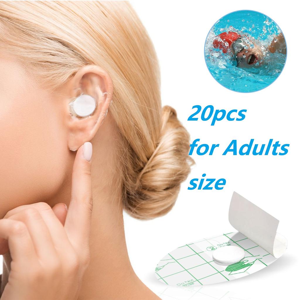 20Pcs Baby Shower Ear Stickers Newborn Baby Shower Swimming Waterproof Ear Protection Stickers For Swimming Showering Bathing
