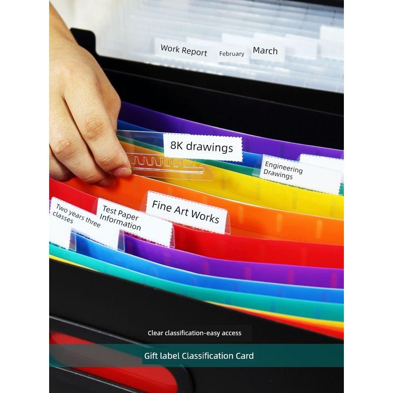 A3 Folder Info Booklet Retractable Organ Standing Desktop Storage Fantastic Art Works Drawing Paper Storage Clip A4