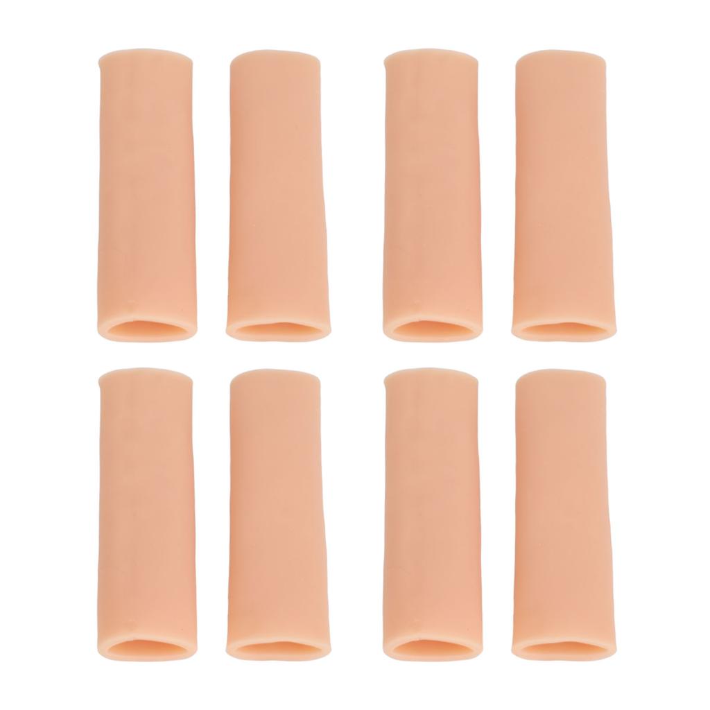 4 Pairs Toe Sleeves Reusable Breathable Cushioned Shock Relief Soft Elastic Toe Pad Protectors for Blisters Fingers