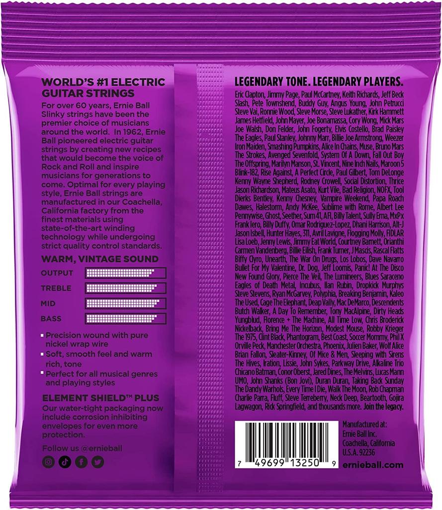 Genuine Ernie Ball 3251 Electric Guitar Strings Classic Regular Slinky (10-46) R&R 3-Pack