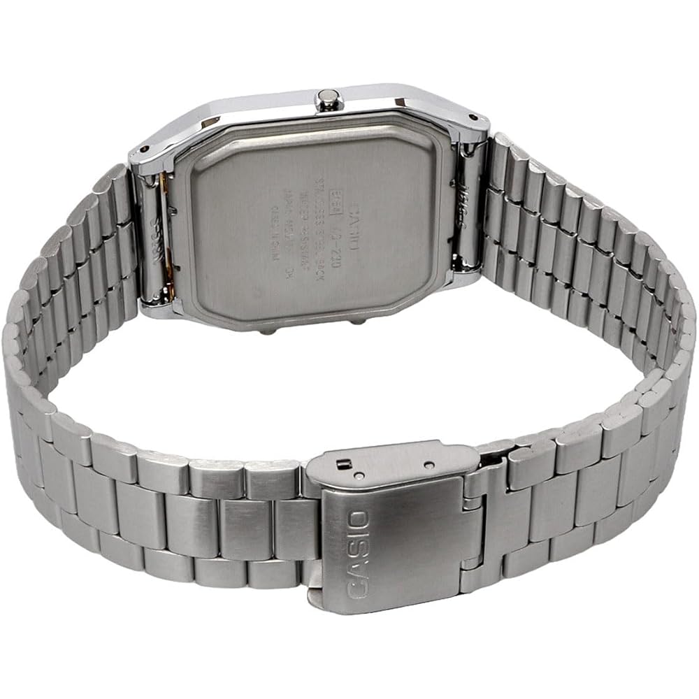 Casio Ana-Digi Quartz Watch Vintage Series AQ-230A-4AMQY Unisex Dual Time Apricot Color
