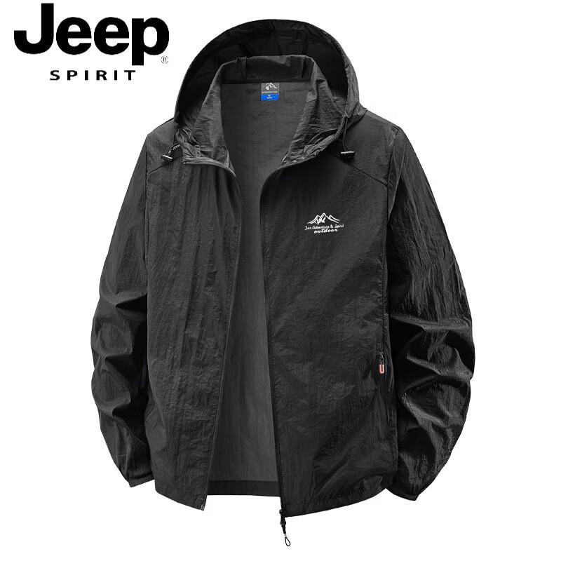 JEEP SPIRIT Men's Ice Silk UPF50+ Sun Protection Jacket