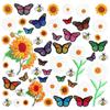 Mixed Butterfly Embroidery Cloth Sticker, Little Bee Patch Sticker, Ironing Sunflower Flower Computer Embroidery Chapter Boy