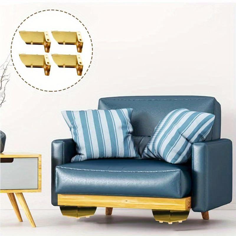 4 stk Moderne Metall Møbler Sofa Skap Ben Montering DIY Erstatningsben Sett Møbler Skap Fot Ben Sofa Seng Bord Føtter