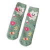 Winter and Autumn Thick Sleeping Coral Fleece Socks for Women, Postpartum Floor Mid-calf Socks with Cartoon Embroidery