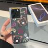 Clear Square Back Tube Case Protection For iPhone 11 13 16 ProMax 12 15 Plus 14 Pro Max Anti-Oxygen,Line Bear Pattern Casing