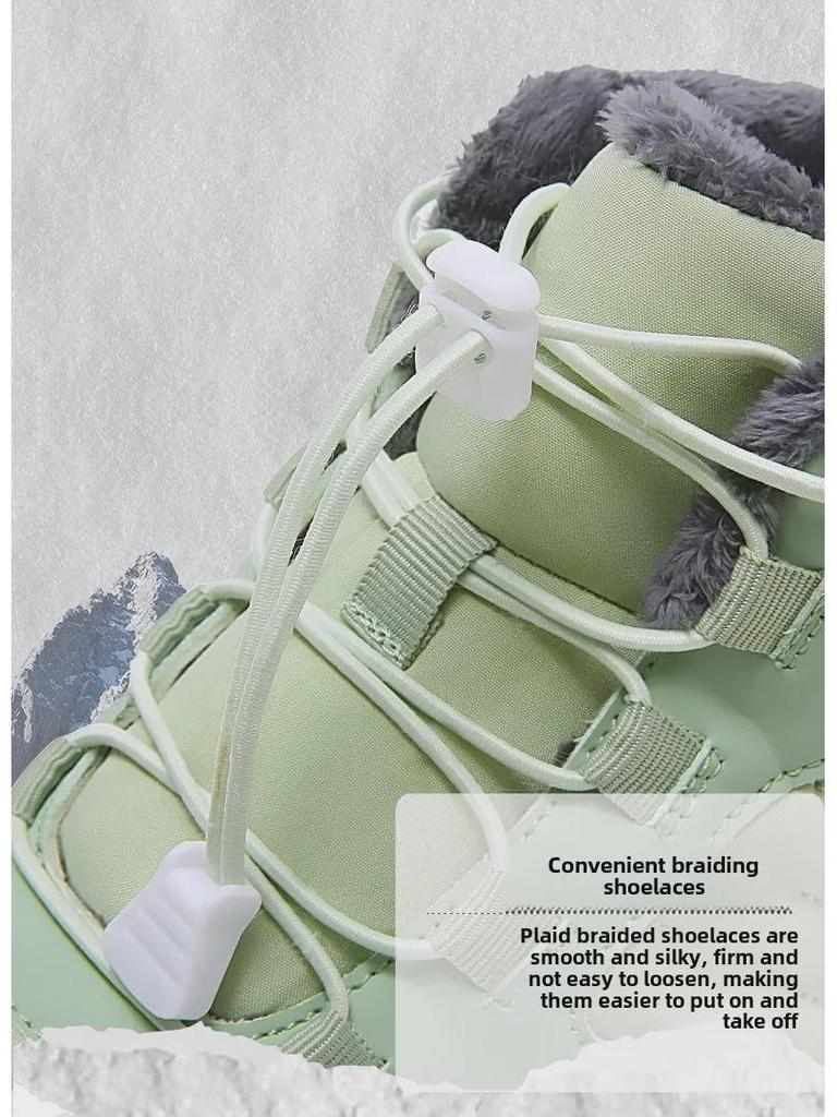 Wasserdichte Winterschuhe aus Baumwolle für draußen und dicke, warme Herren-Schneestiefel aus Samt zum Bergsteigen, rutschfest und verschleißfest, für Männer und Frauen.