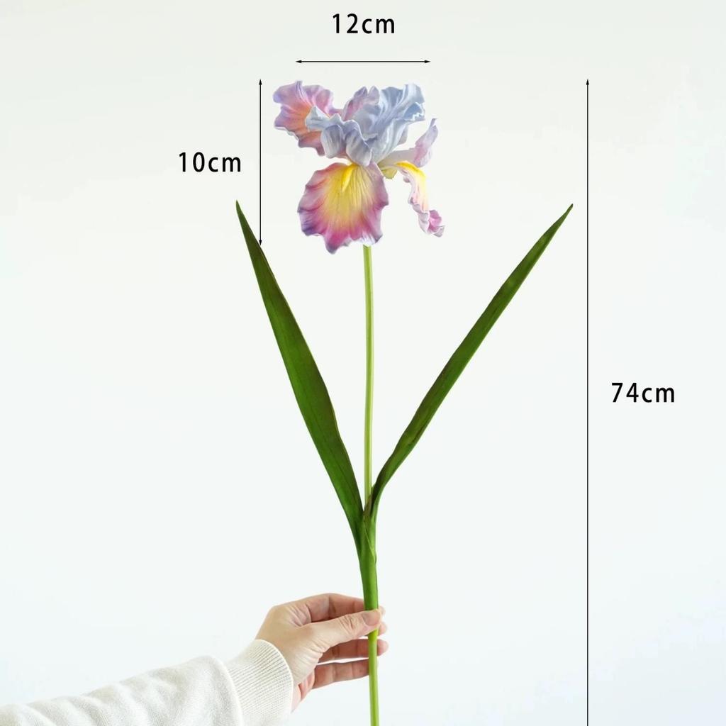 Oil Painting Iris Flowers, Fake Flowers, Simulated Flowers, Decoration, High-end Feeling, Realistic, Table Flower Arrangement, Simulated Bouquet
