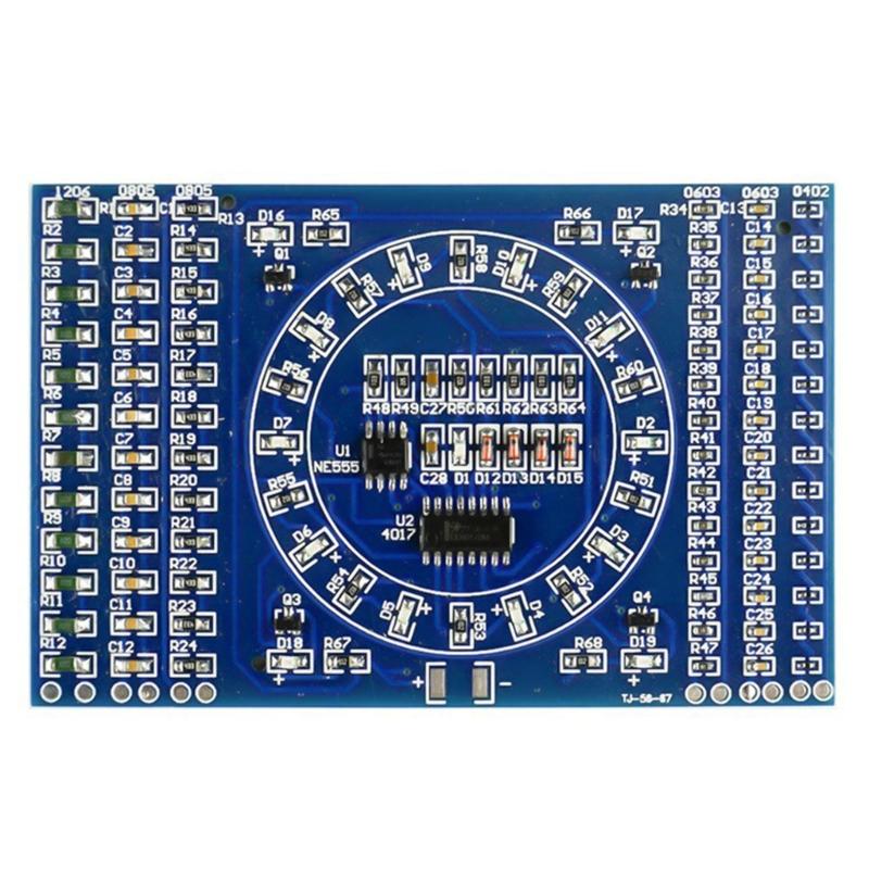 Lötlern-Set mit drehendem LED-Lichtkreis & Detailliertem Schaltplan 5V LED Drehende Leuchte für Anfänger