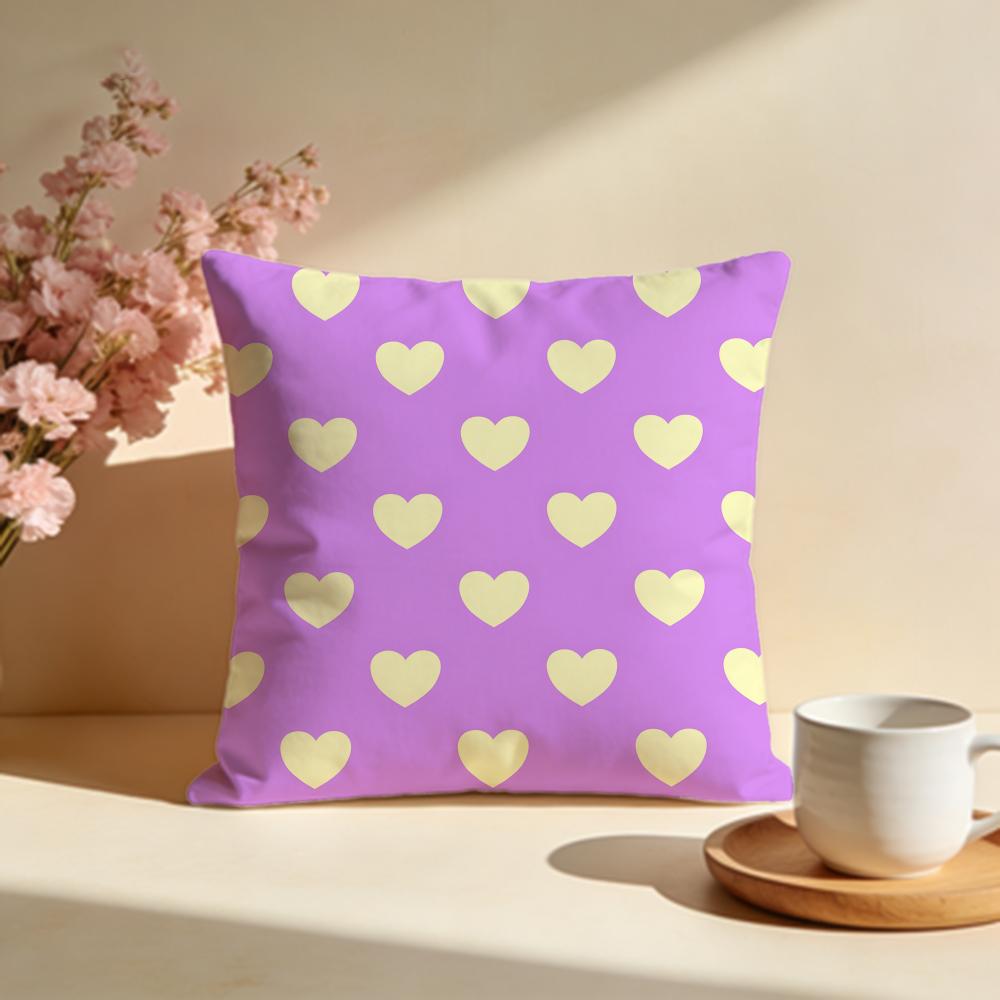 Vibrant Energy Heart Allover Cushion Cover Soft Pillow Cases for Home Bedroom Living Room Sofa