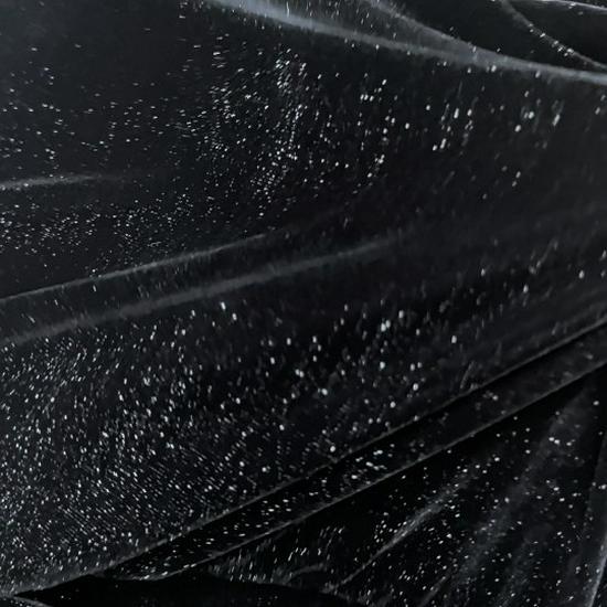 Starry Sky Velvet: Sparkling Silver Woven, Dreamlike Non-Pilling Korean Fabric