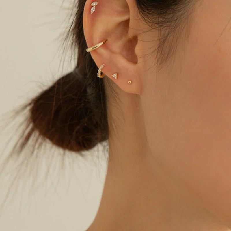 LUNNE 14k Leaf Marquise Cut Piercing (14k Gold) #LFPI14