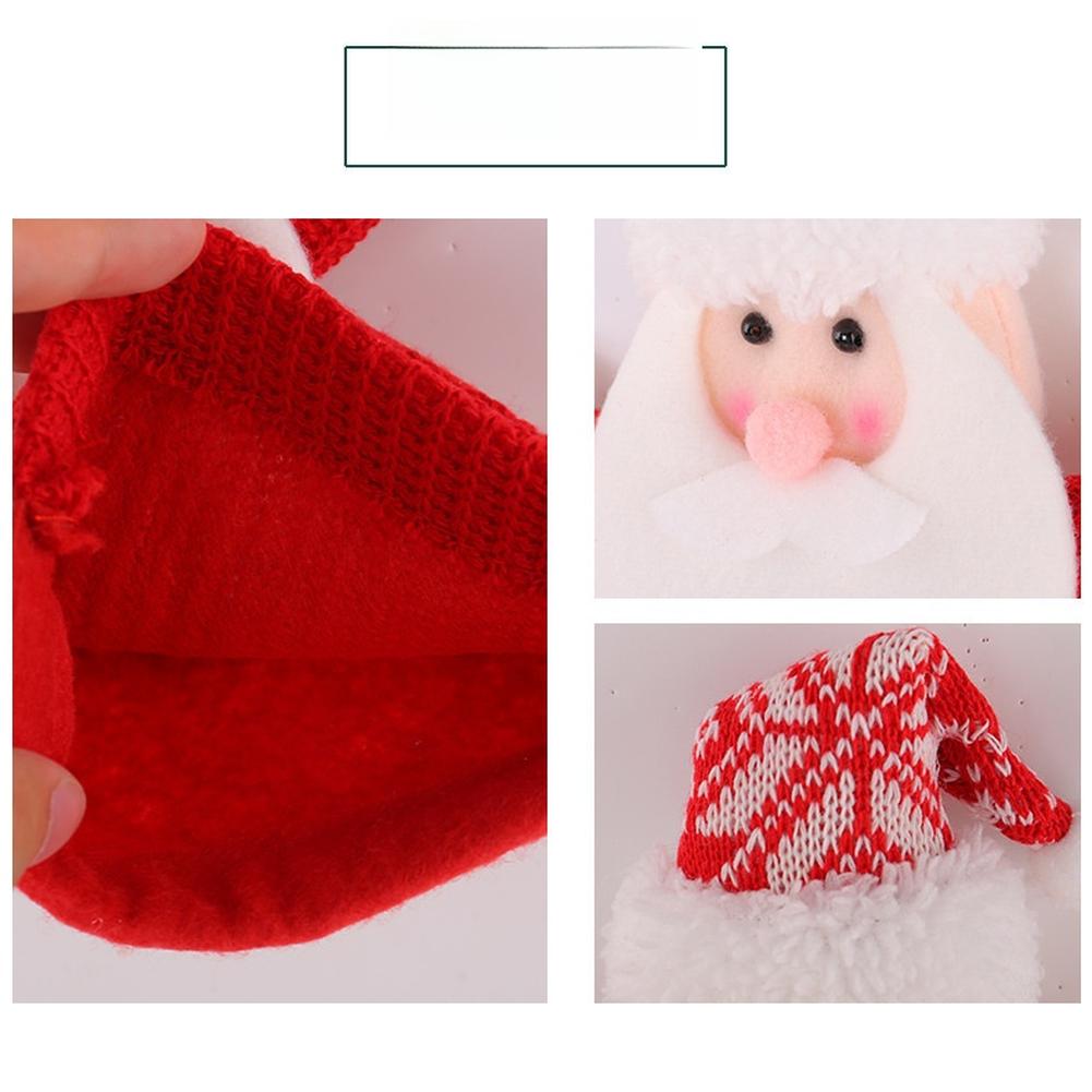 Adorable Design Christmas Candy Bag Festive Decor Plush Toy Compact Size