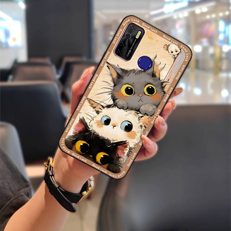 Durable Phone Pouch Phone Case For Tecno Camon15/15Air/16S/KD7H/CD6/CD7/Spark5/5Pro Anti-knock Graffiti Cartoon Silicone